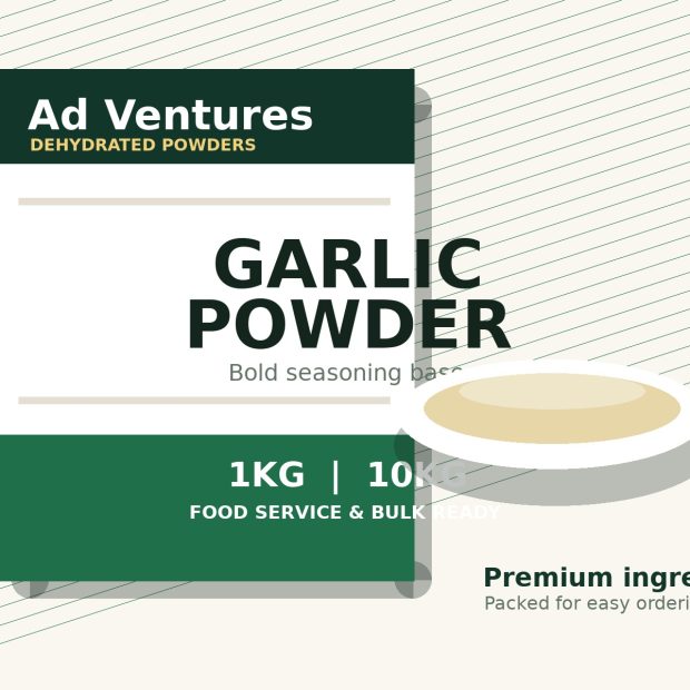 Garlic Powder Ad Ventures branded pack mockup